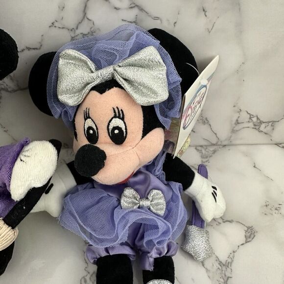 Disney Store Minnie Mouse Bean Plush Toys Lot 2 Halloween Witch Sugar Plum Fairy - Picture 3 of 8